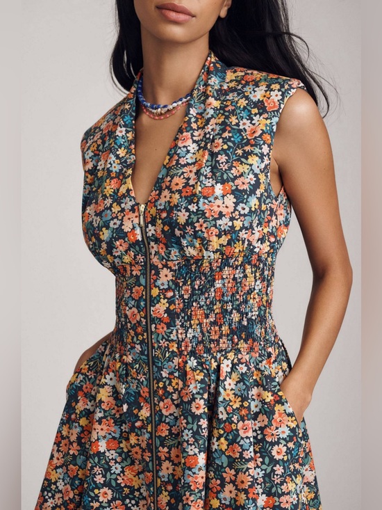 Anthropologie Dresses & Skirts - Anthropologie Navy Floral Print Blouse